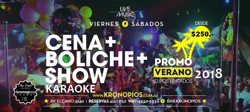 Cantobar abierto verano 2018 en Buenos Aires Karake Bar